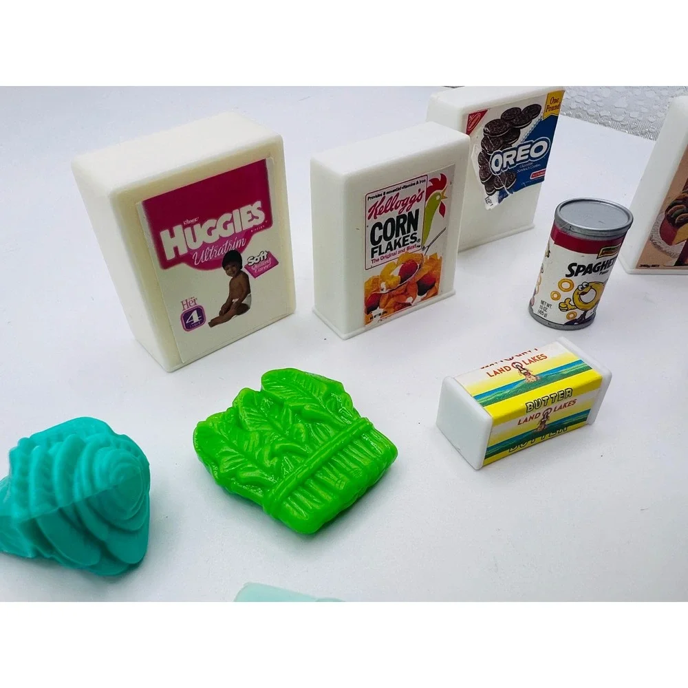 Vintage Doll Sized Barbie Food Oreos Land O Lakes Huggies Sushi Veggies Minis